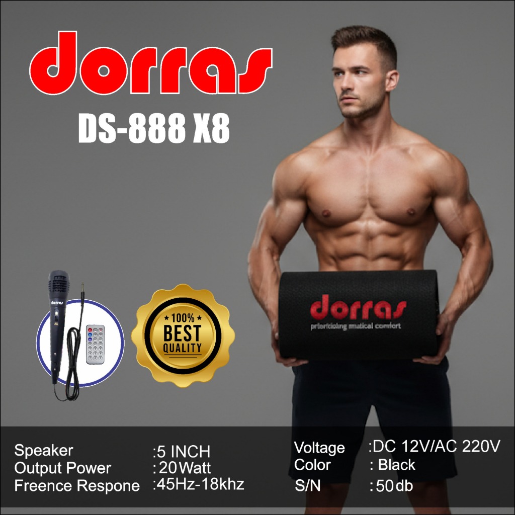 Speaker Wireless Dorras DS 888 X8 Subwoofer For Audio Car 5inch Free 1 Mic Cable