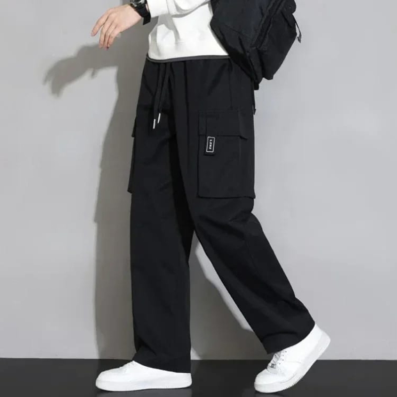 Celana Cargo Oversize Panjang Pria Baggy Pant Korean Style Jumbo Baju Cowok Keren