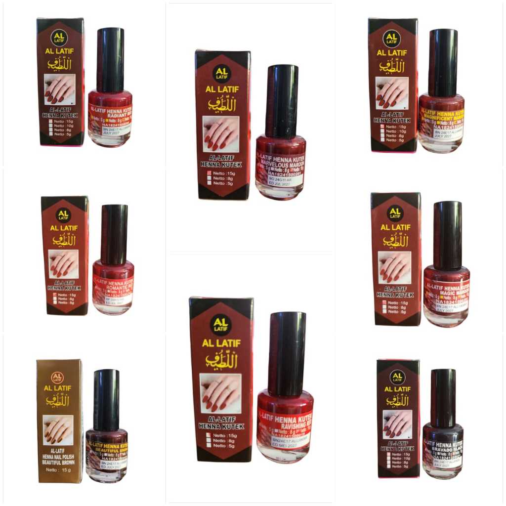 [NN] AL LATIF KUTEK HENNA CAT KUKU INAI AL-LATIF NAIL COAT NAIL POLISH BPOM