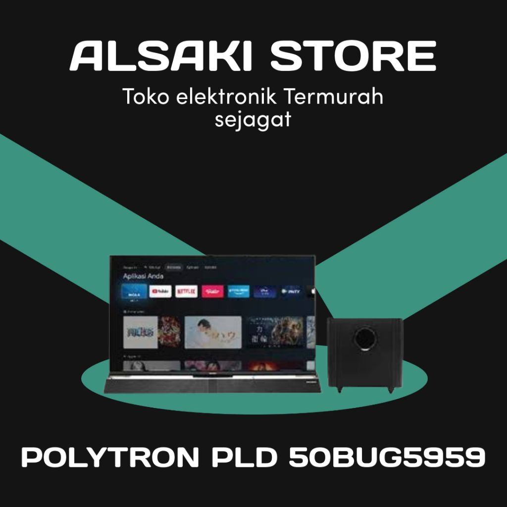 POLYTRON 50BUG5959 4K GOOGLE TV include Soundbar 50 Inch