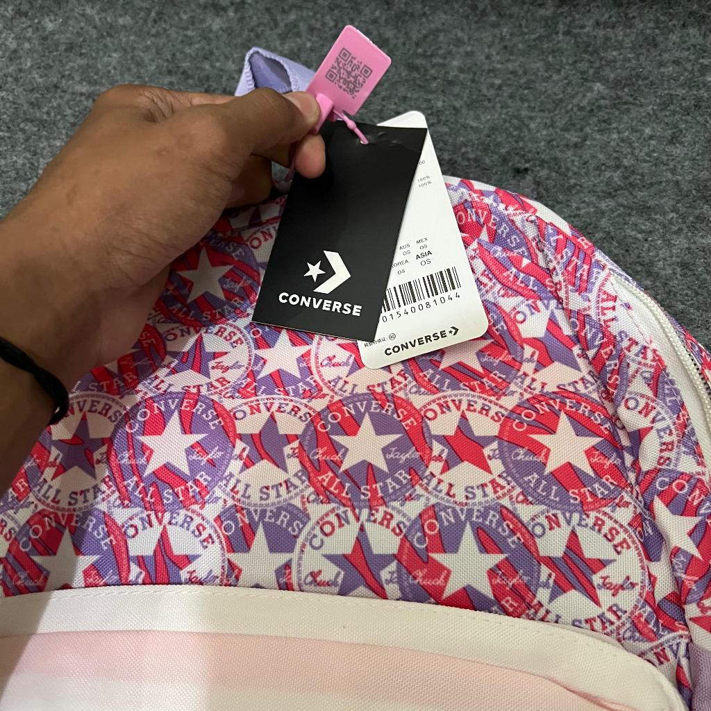 [100% Ori] Tas Converse All Star Pink Backpack Purple - Tas Ransel Converse Pink - Tas Ransel Unisex