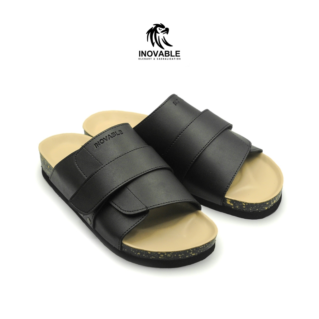 Inovable Sandal Slide Casual / Unisex - Vero Black x Brown