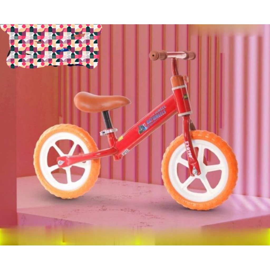 sepeda anak anak  Balance Bike push bike tanpa pedal EXOTIC 2017. Belajar bersepada roda 2 / sepeda 