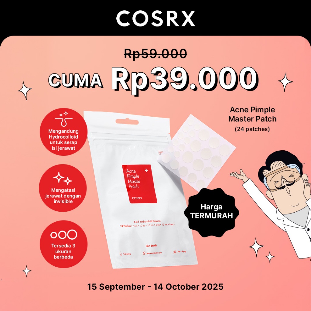 COSRX Acne Pimple Master Patch - Sticker Jerawat untuk Malam Hari (24 Patch)
