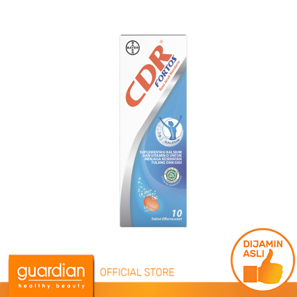 CDR Calcium-D-Redoxon Fortos Suplemen Kalsium 10 Tablet