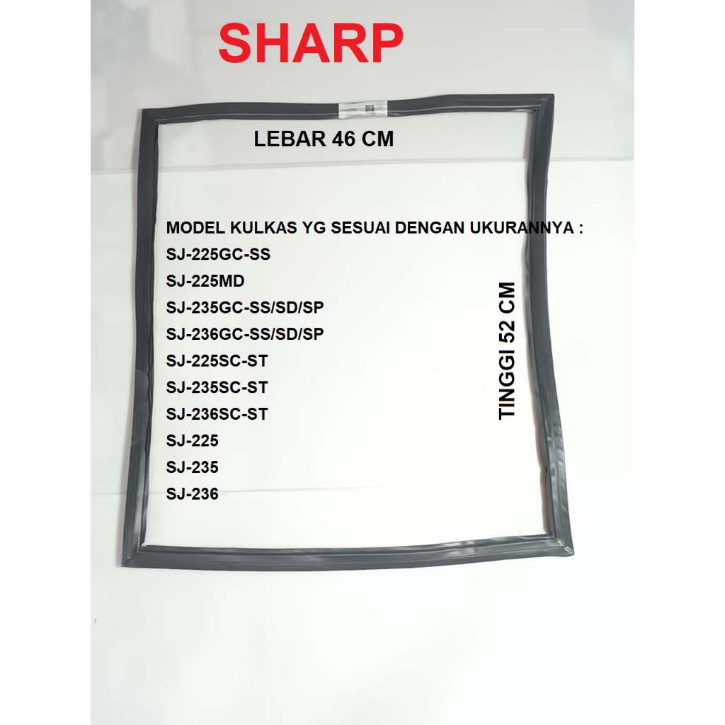 ORIGINAL KARET PINTU KULKAS SHARP GASKET KARET MAGNET PINTU KULKAS SHARP 2 PINTU PPACFI701VRED