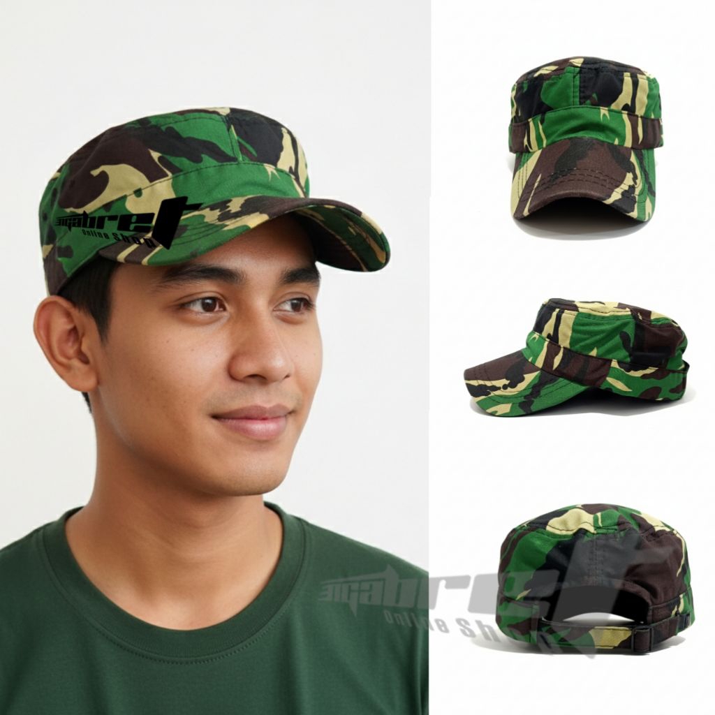 Topi Komando Loreng Dewasa Bordir Nama Topi Komando Army Loreng topi komando Dewasa
