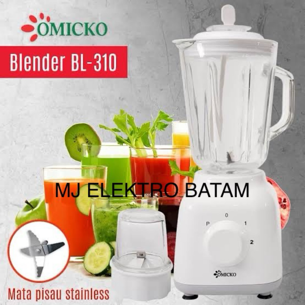 KOTA BATAM - Omicko Blender 2 in 1 Tabung Plastik Kualitas Bagus Tabung Dry mill besar Kokoh