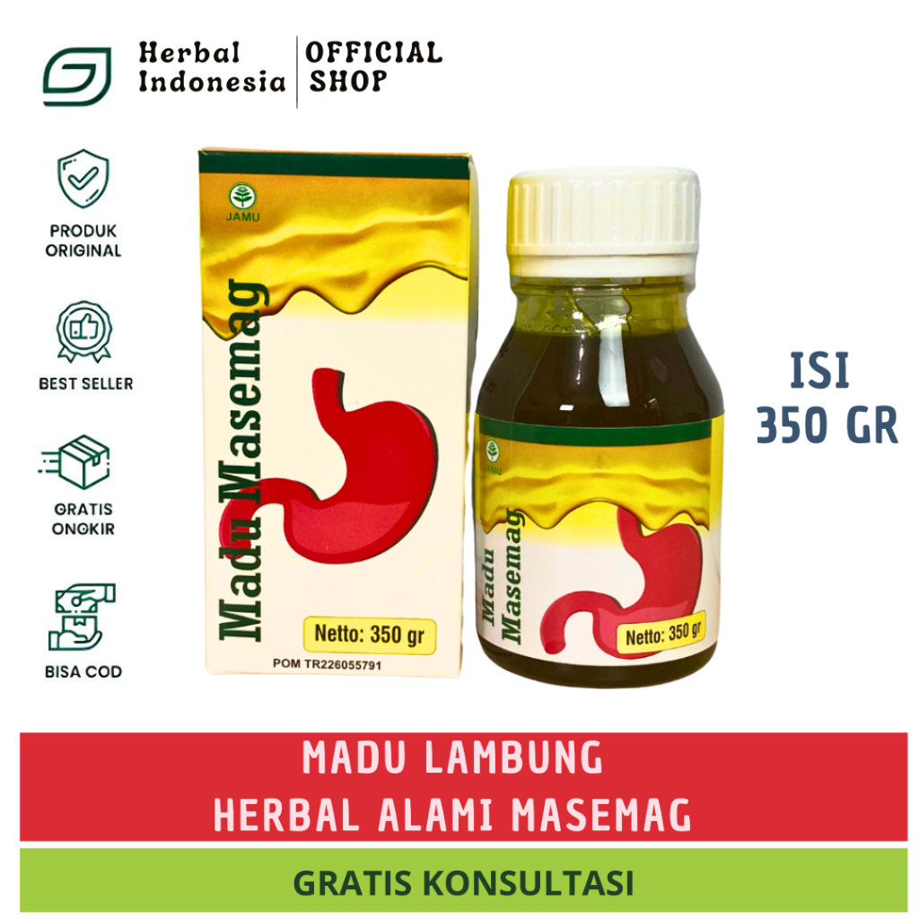 Masemag - Madu Herbal Maag Asam Lambung 350gr Original