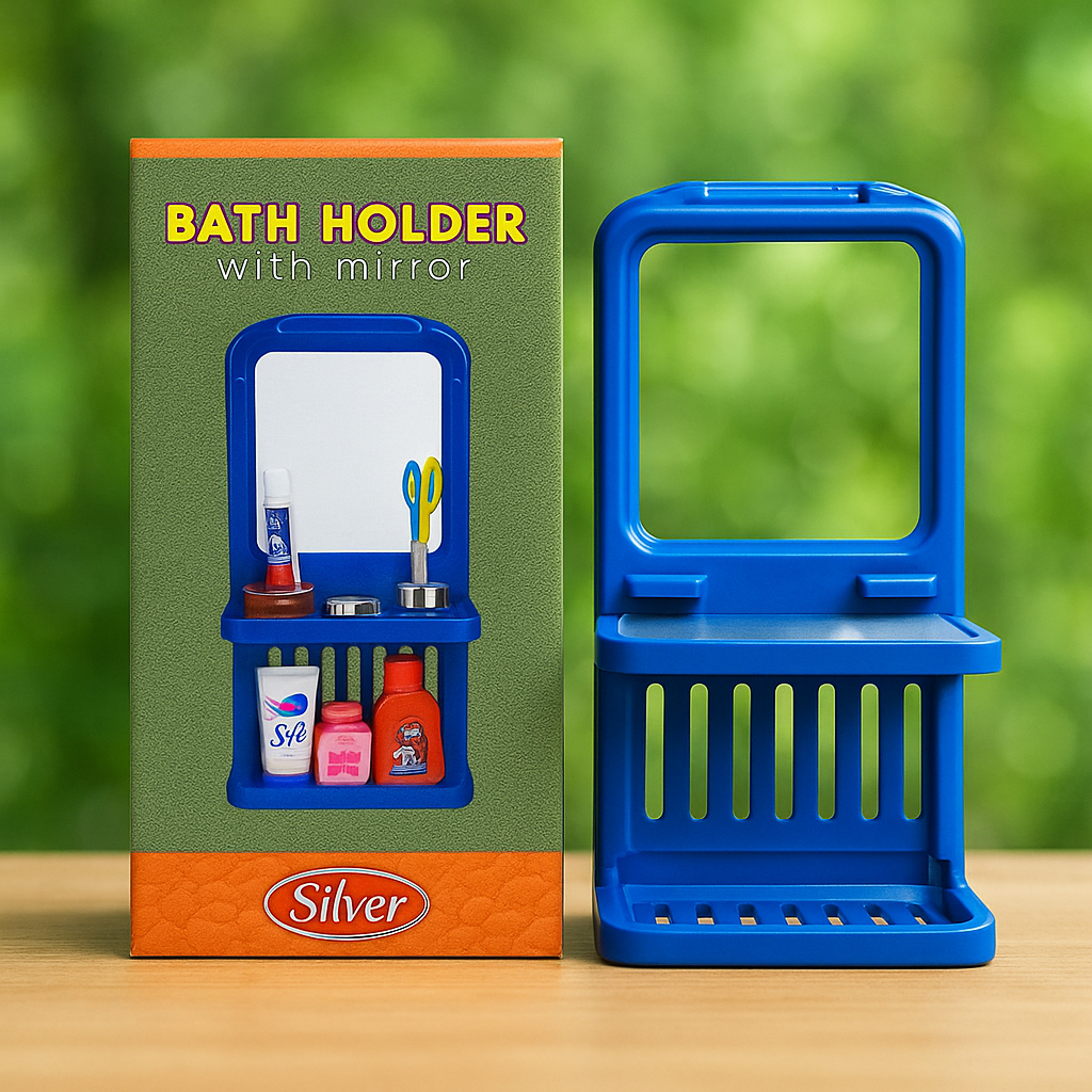 Rak Kamar Mandi Dinding Sabun Tempel Kosmetik Make Up Kaca Gantung Tempat Sabun Kaca Ukuran Sedang