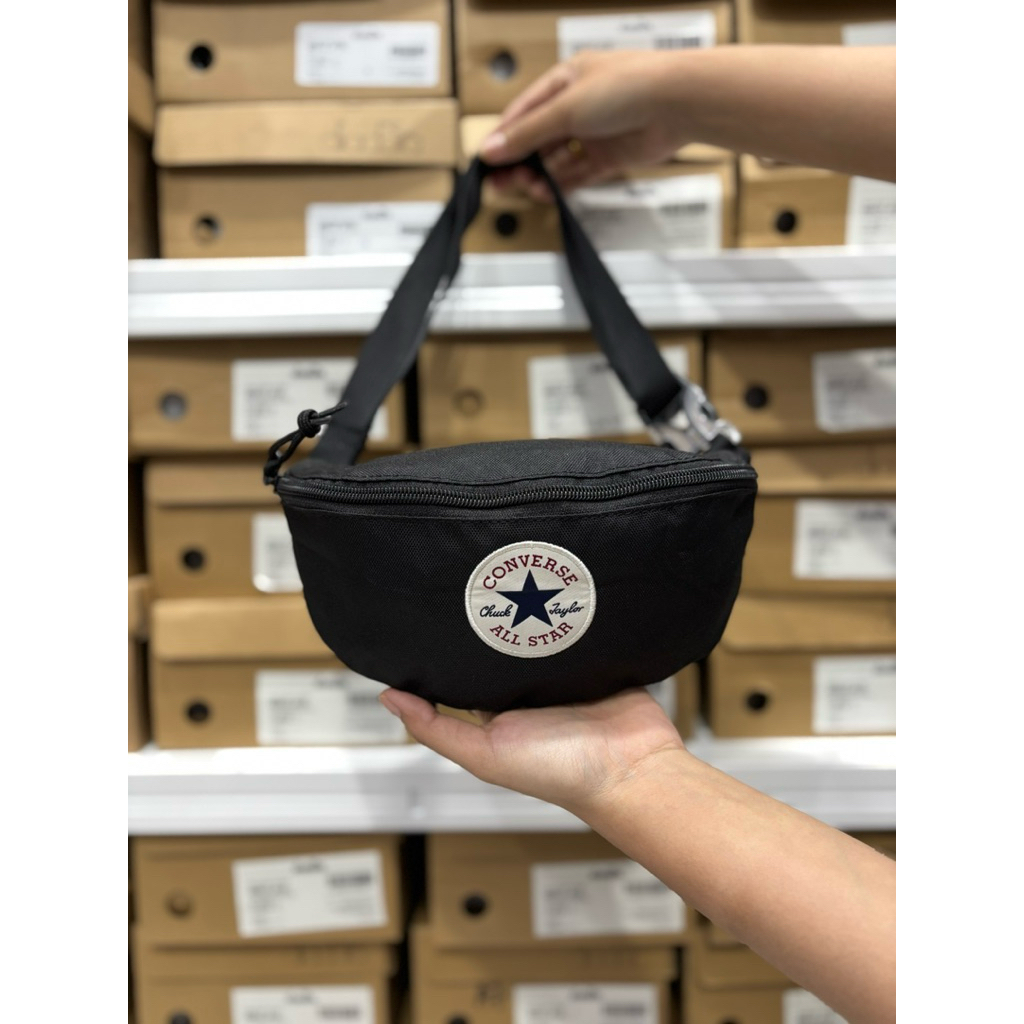 TAS CONVERSE CHUCK TAYLOR SLING BAG BLACK 9907A05 TAS SELEMPANG WAIST BAG ORIGINAL