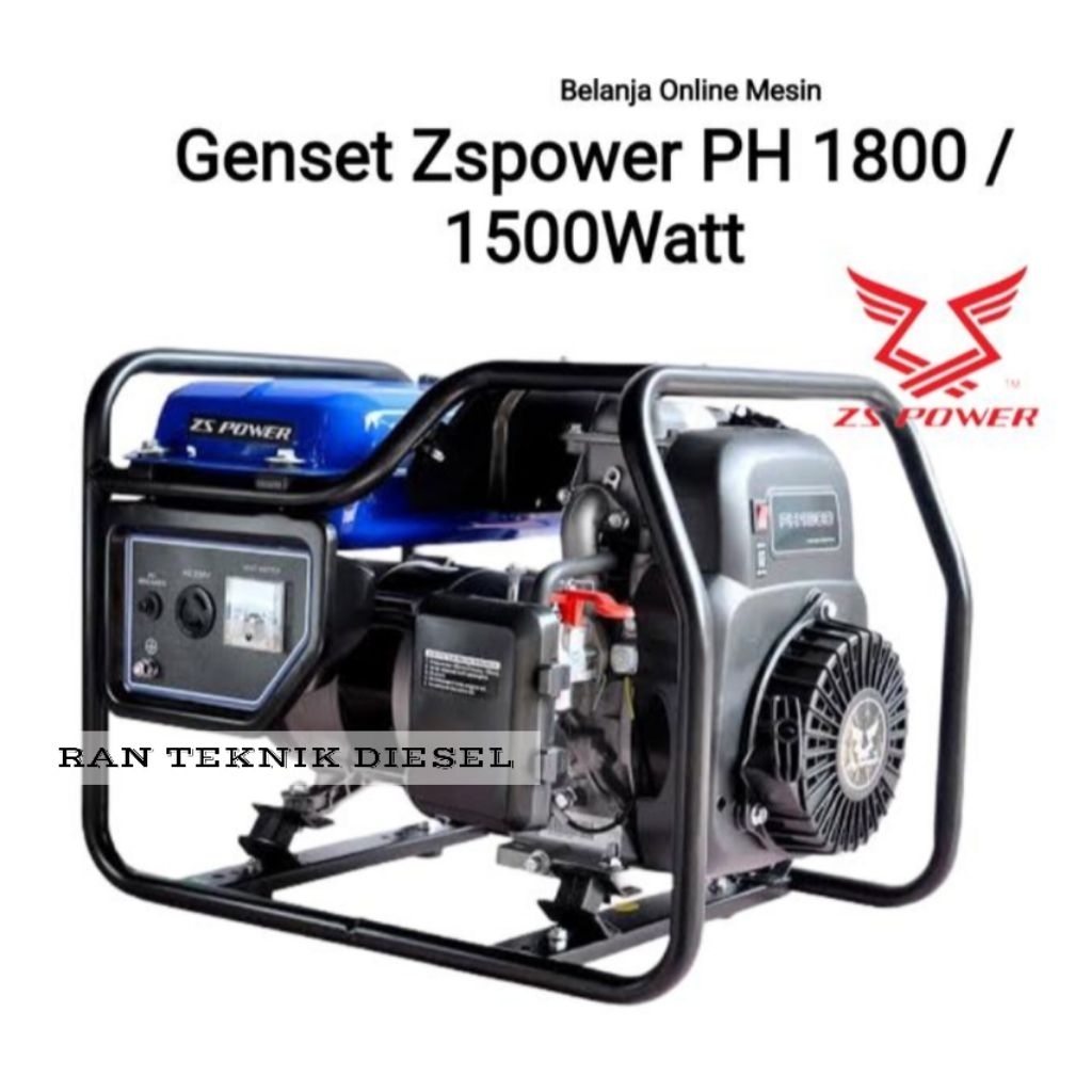 Mesin Genset Listrik ZS POWER PH 1800 / 1500 Watt