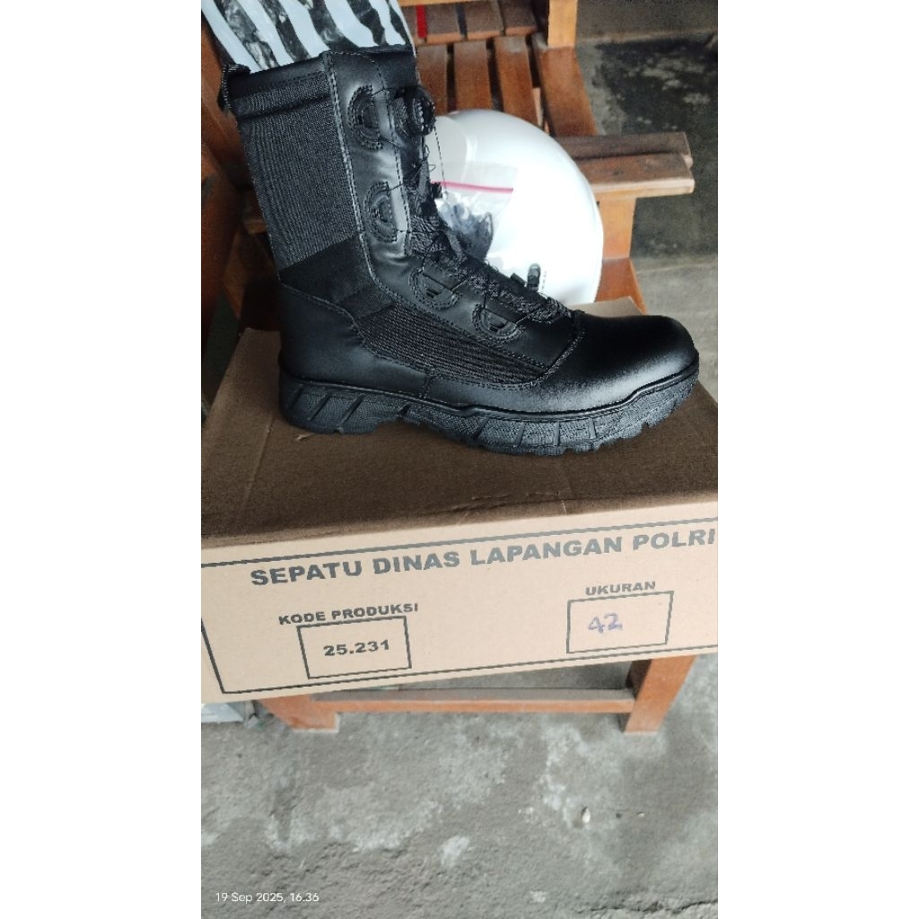 Sepatu PDL TNI / Polri Original PDL Tali Putar Pembagian Polri