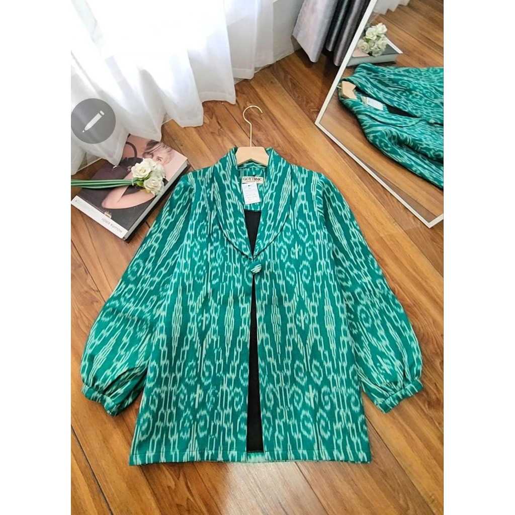 TENUN_GAYA Outer tenun wanita modern baju tenun wanita atasan wanita blazer tenun wanita kekinian ou