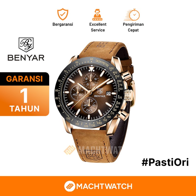 Jam Tangan Pria Benyar BY-5140LE Quartz Watch 3 ATM Water Resistant