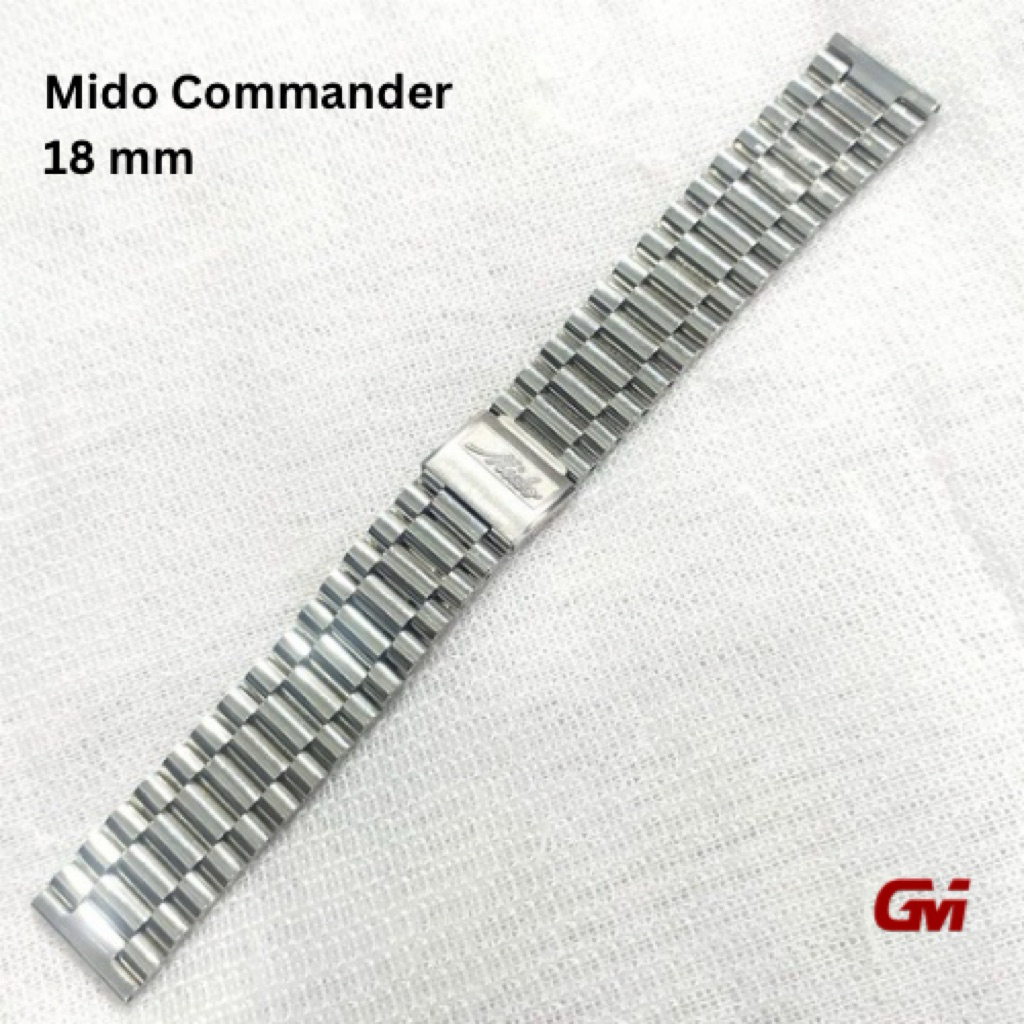 bracelet mido commander 18mm president style