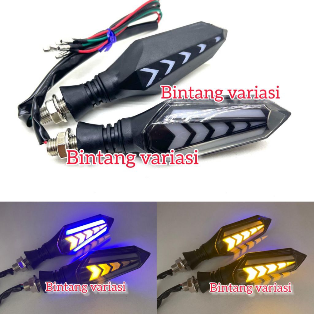 Lampu sen led running 2warna Sein Running 2warna vixion byson mx king cb cbr aerox vario new byson d