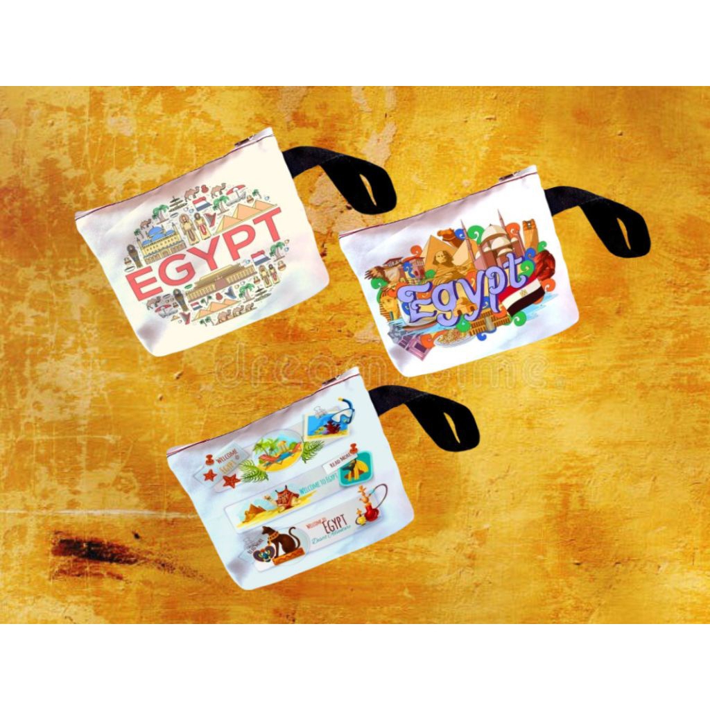 dompet koin - pouch dompet koin - motif mesir - souvenir