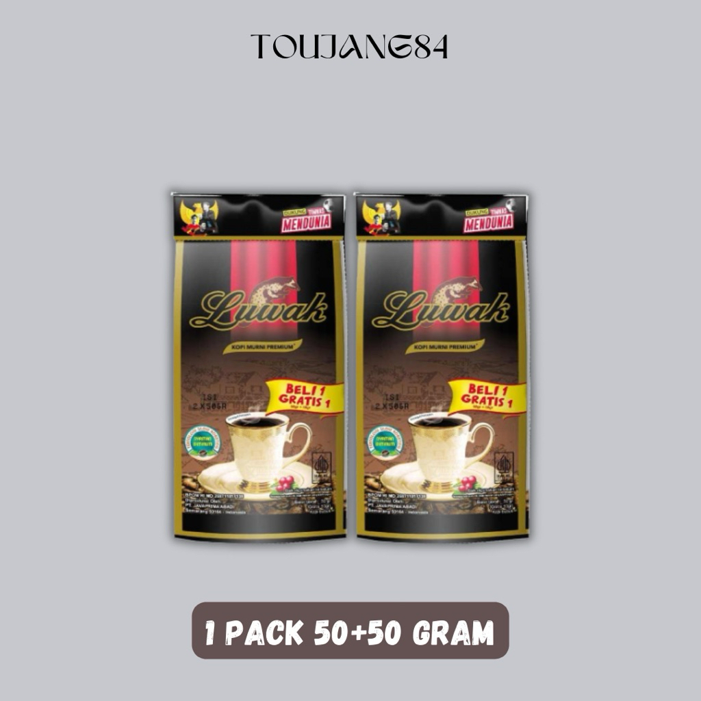 

Luwak Kopi Bubuk Murni Premium Pack 50g+50g