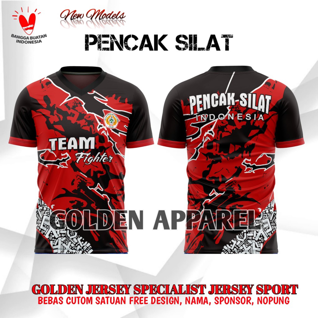 kaos jersey pencak silat/baju kaos bela diri pencak silat/kaos jersey pencak silat custom