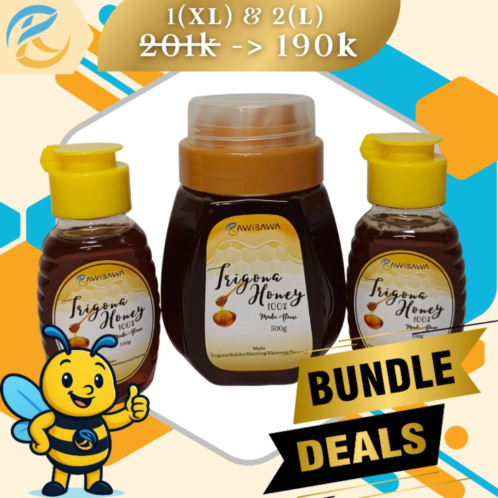 

Madu Trigona Asli | Paket Bundle Deals Kawibawa | 1(XL) & 2(L)