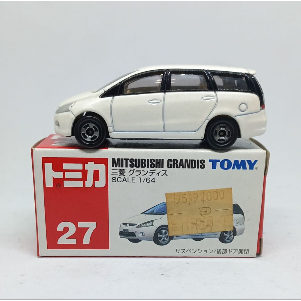 tomica mitsubishi grandis white 27 tomy biru diecast (t)