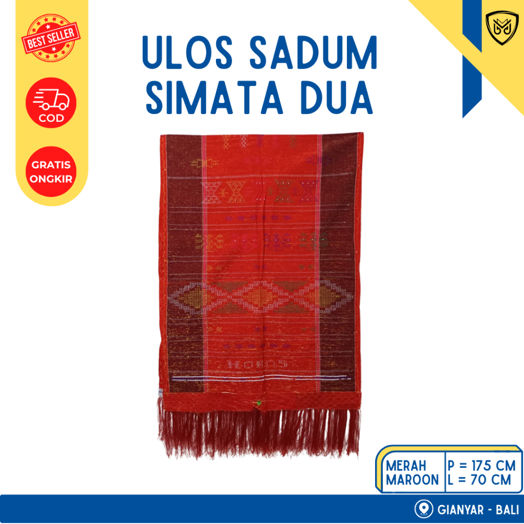 ULOS BATAK - Ulos Sadum Dimensi Simata Dua Baris Cantik Tenun Tangan Asli Siantar