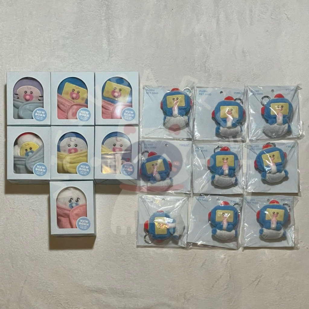 [READY STOCK] TRUZ BABY NEWBORN PLUSH KEYRING DOLL ROMY YOCHI BONBON HIKUN WOOPY RURU LINEFRIENDS (b