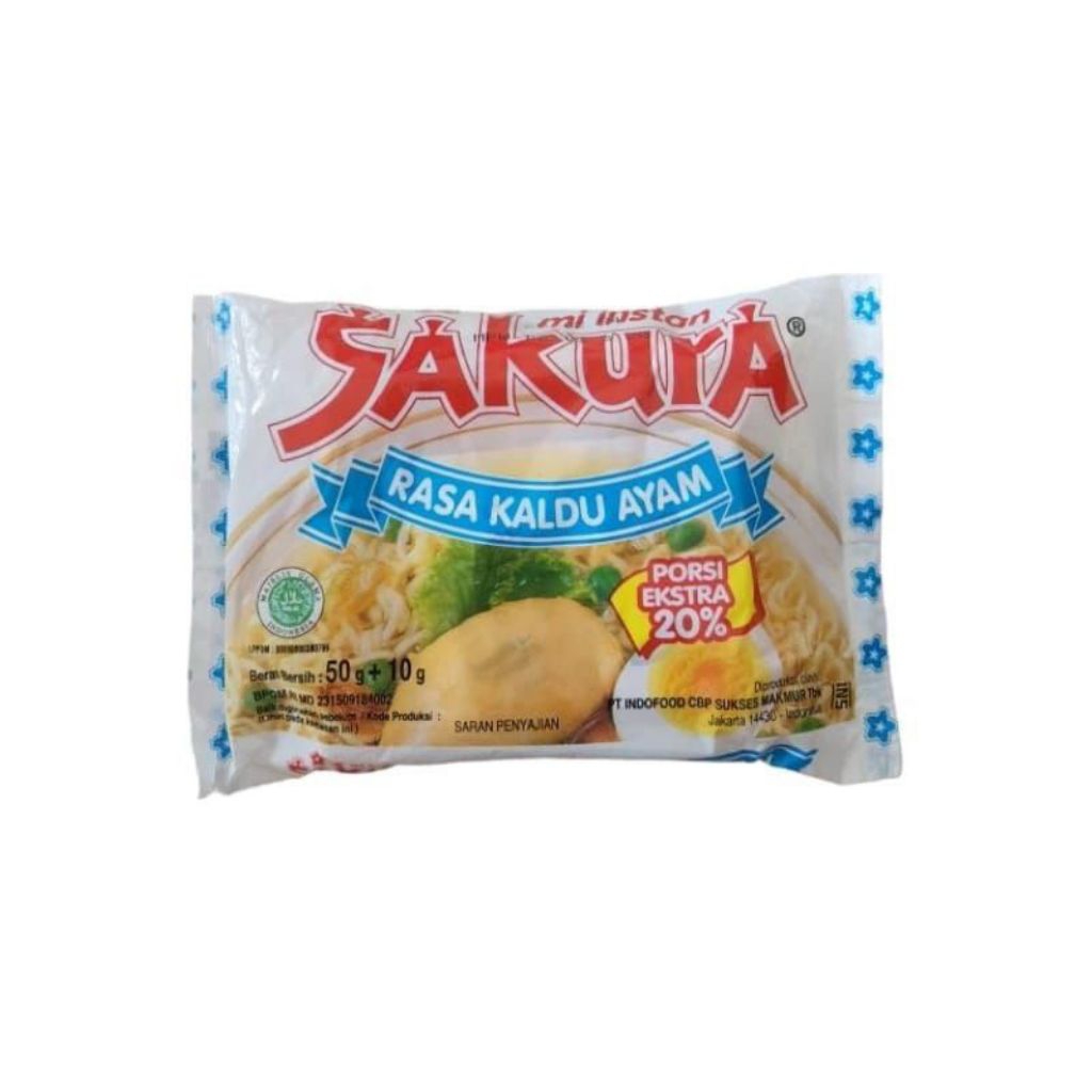 (1 pcs) Mie sakura kuah kaldu ayam