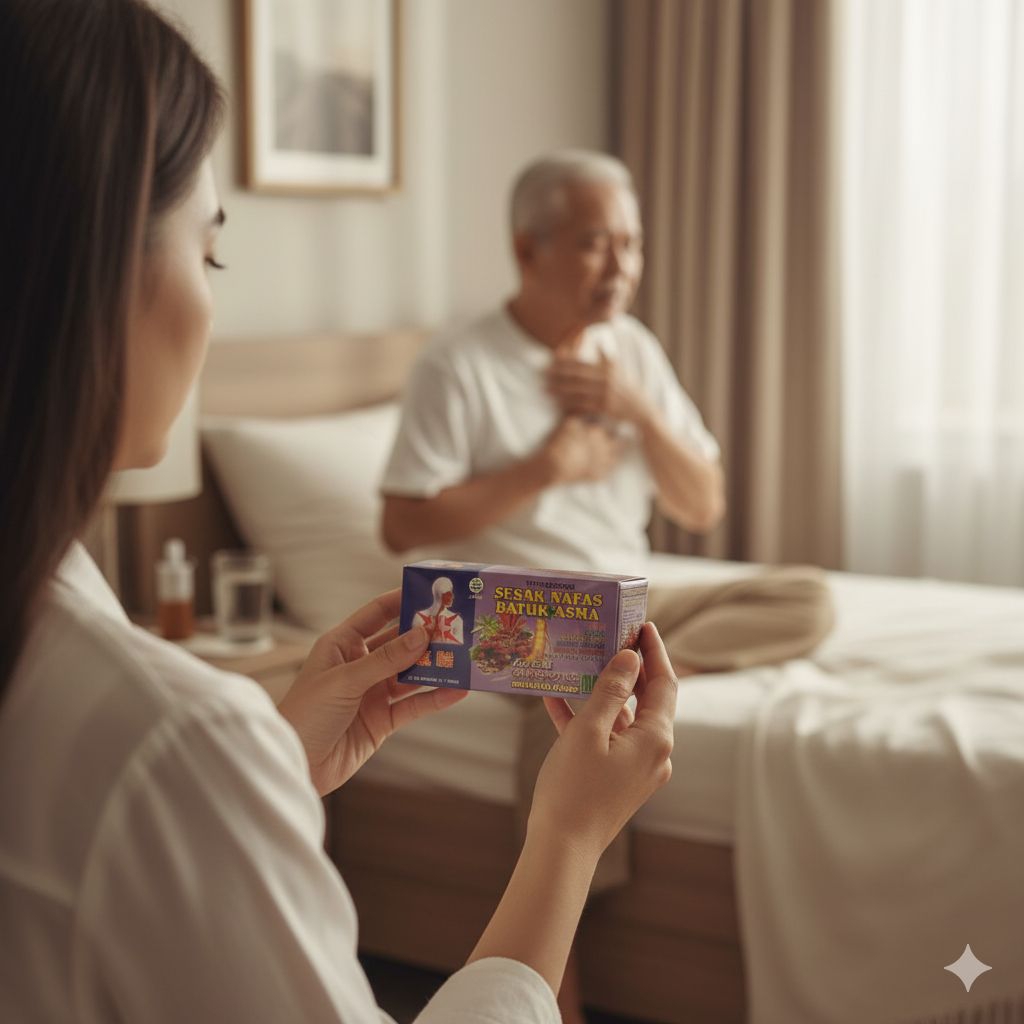 Mahkota dewa serbuk [sesak nafas dan batuk asma]