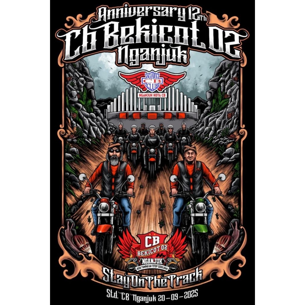 Original merchandise kaos acara 12 tahun CB Bekicot Nganjuk