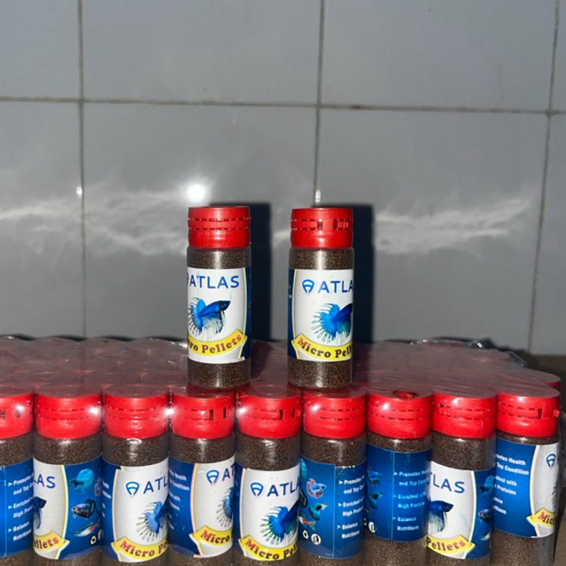 Micro pellet untuk pakan cupang guppy molly dan ikan kecil lainnya