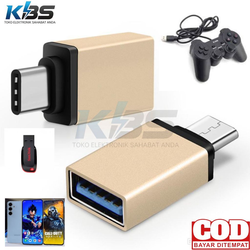 OTG USB TYPE C Untuk HP Vivo Y39 5G Y36 Y35 V30e Y29 4G Y56 Y28s Y28 Y27 Y27s Y21T Y22 Y22s Y18e Y18