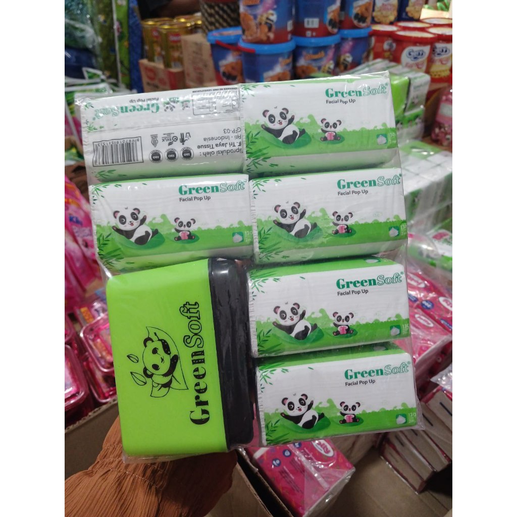 TISSUE GREEN SOFT POP UP TISSUE GREEN SOFT POP UP
