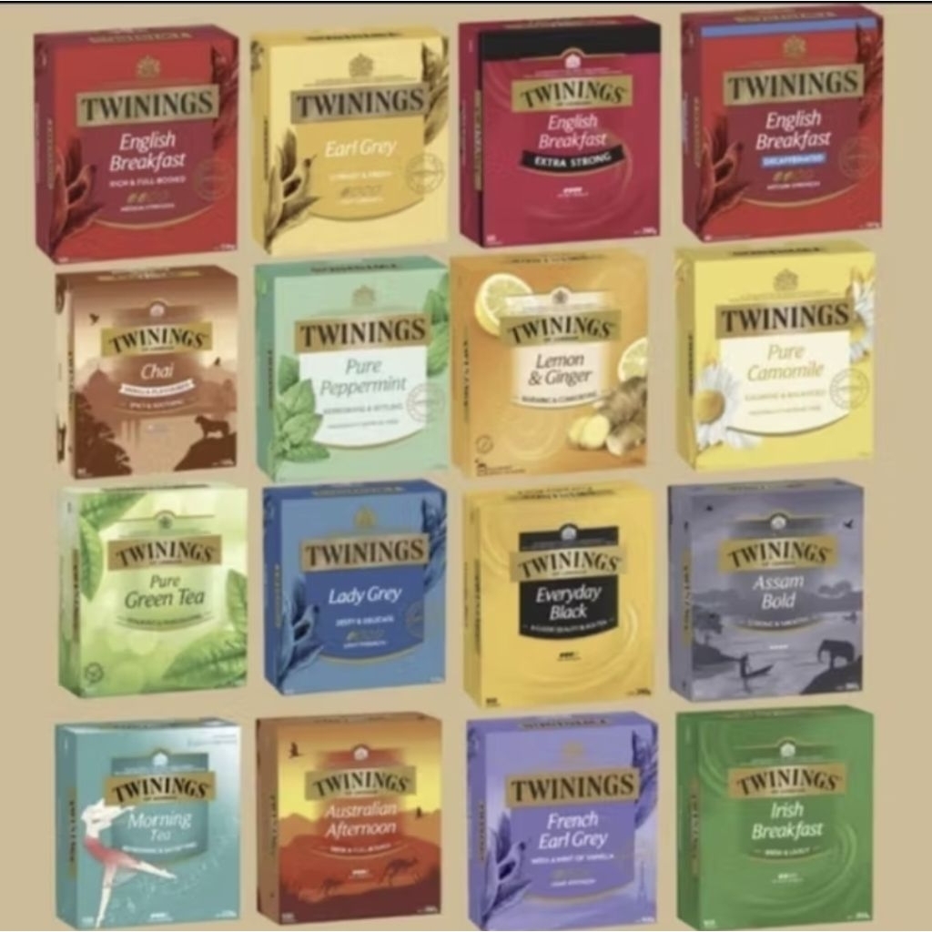 Twinings Tea Australia Box 100 Sachets Bag 80s 10s Russian Caravan Indian Chai English Irish Breakfa