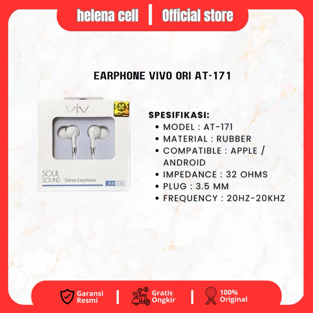 Earphone Vivo Ori AT-171