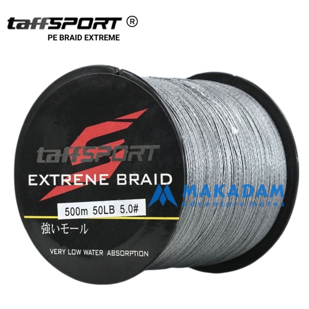 Taffsport Senar Benang Tali Pancing PE 4 Extreme Braid 300 500 Meter