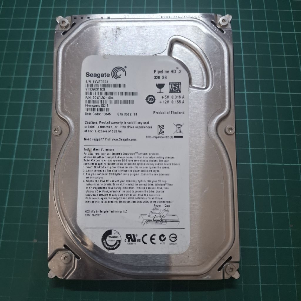 Hardisk 3.5" Seagate 320GB sata bekas