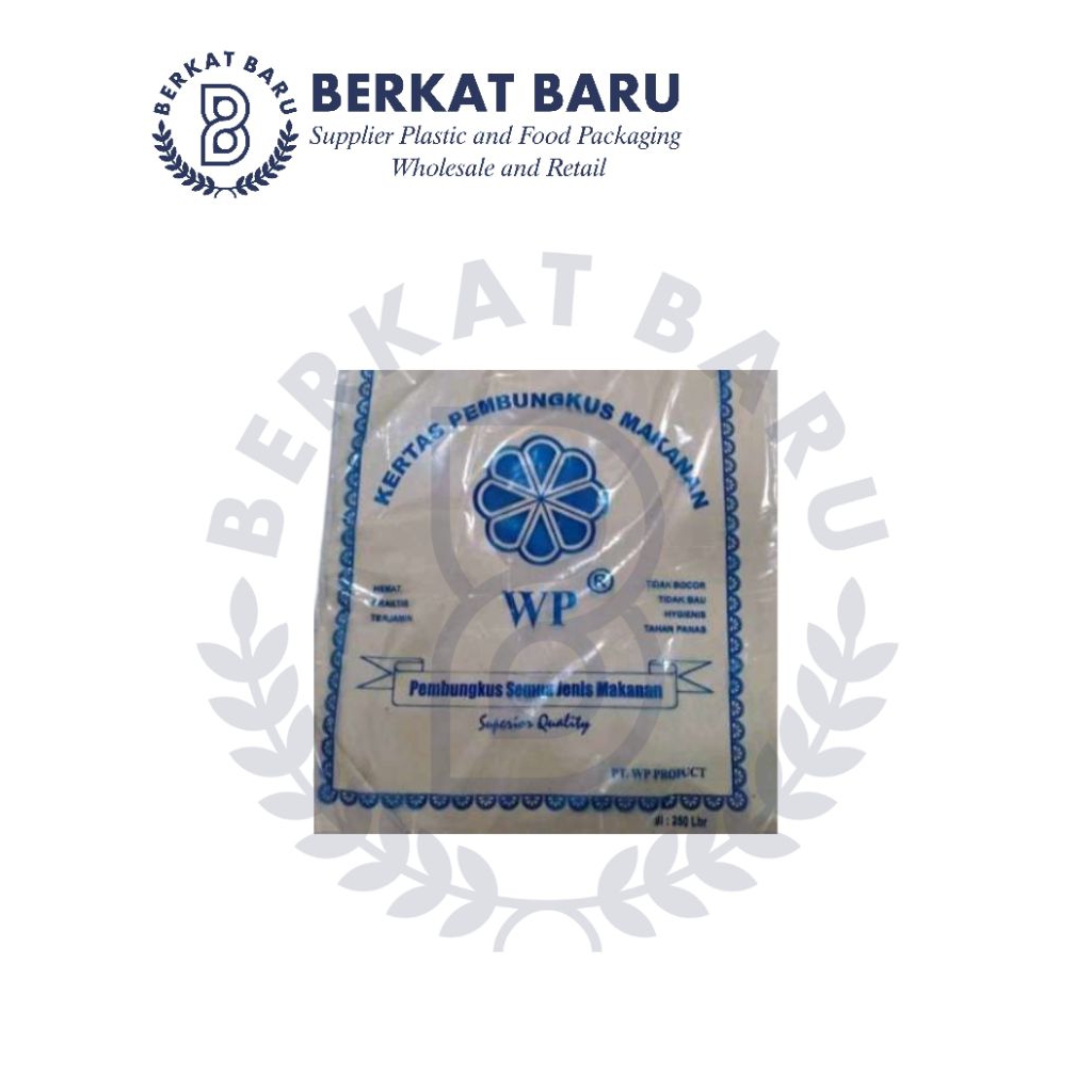 KERTAS BUNGKUS MAKANAN / KERTAS MINYAK WP UK 30*30