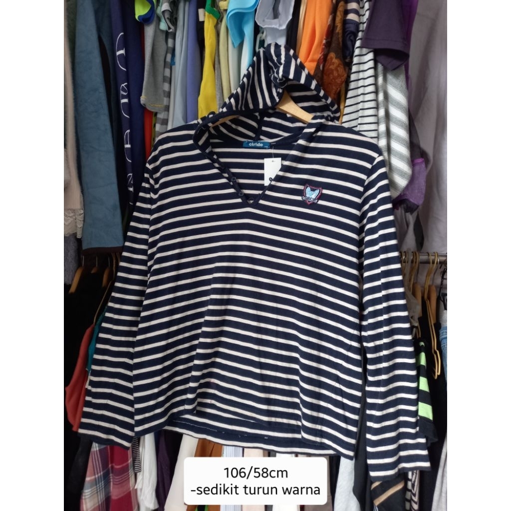 CLRIDE LD:106 P:58 KAOS HOODIE SALUR NAVY