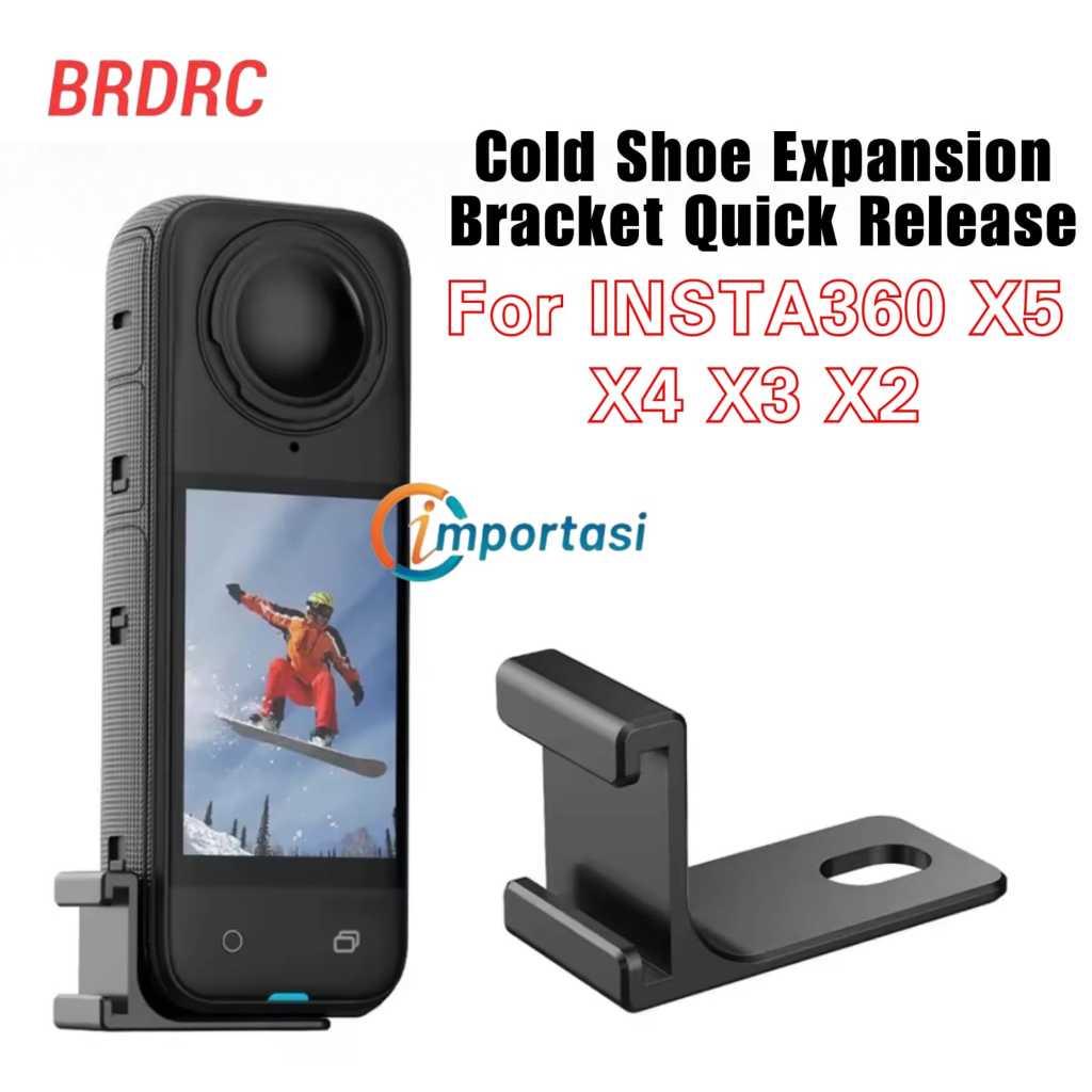 BRDRC Expansion Bracket Cold Shoe for Insta360 X5 X4 X3 X2 Quick Release