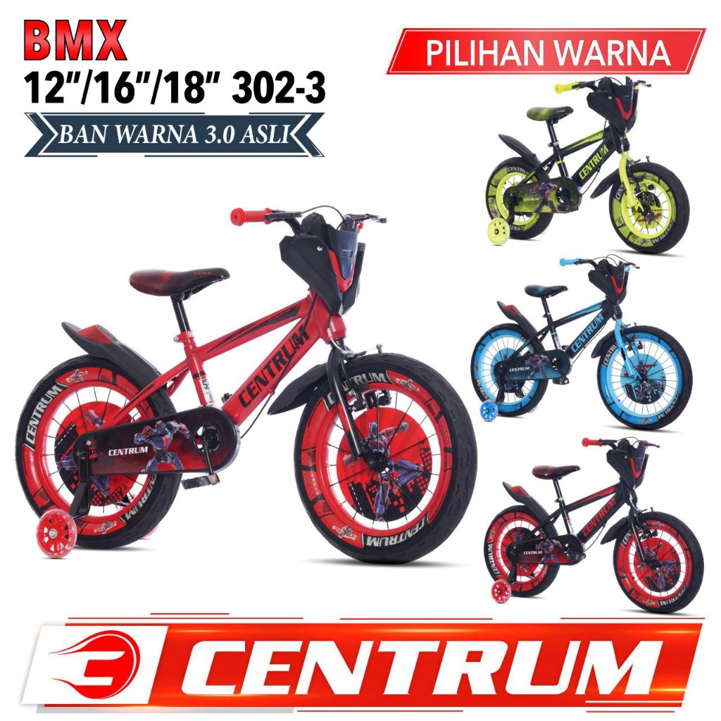 SEPEDA BMX ANAK CENTRUM 302-3 - UKURAN 12/16/18"