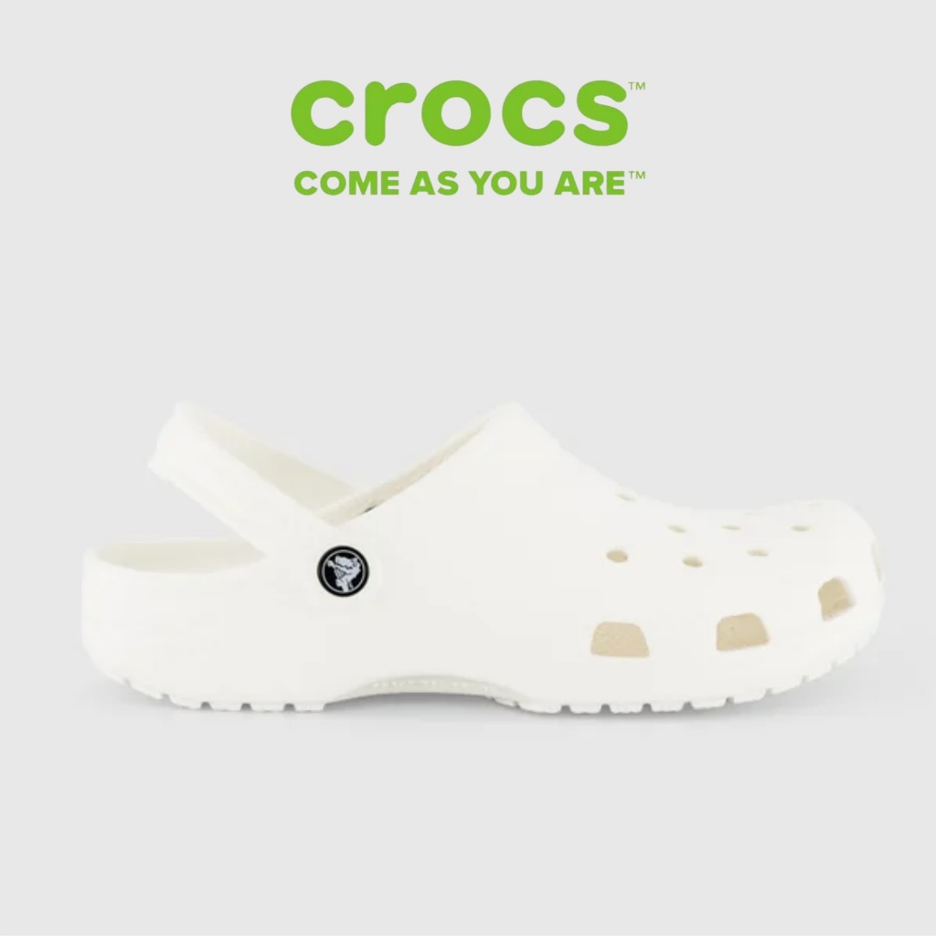 HOT DEALS 100% ORIGINAL CROCS UNISEX CLASSIC CLOG SANDAL White Crocs Unisex Classic Clog Sepatu