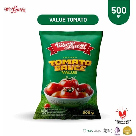 

Mc lewis saus tomato value 1 kg - 2l baking tools