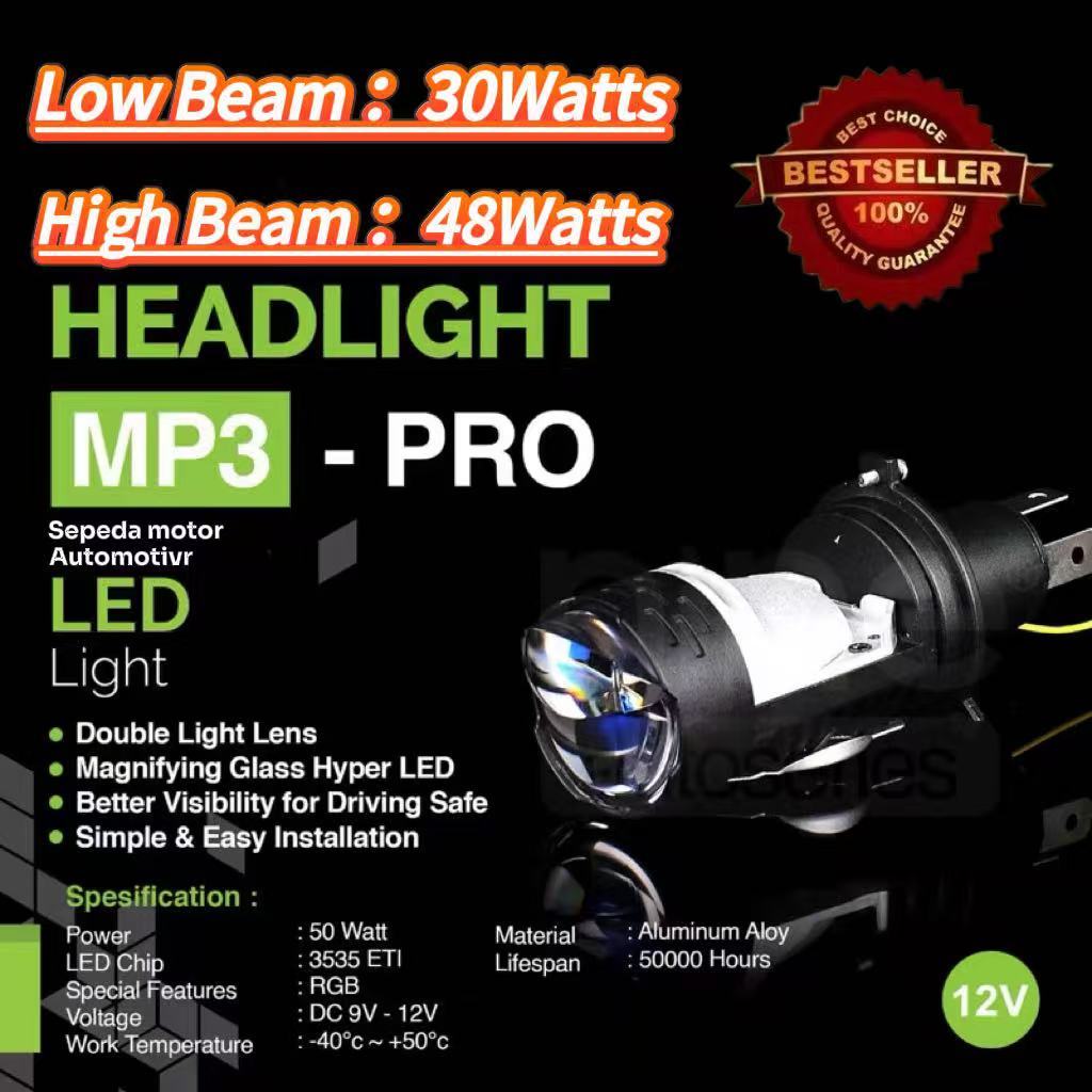 2025 Produk baru H4 Lampu depan mobil lampu led h4 lampu motor led super terang