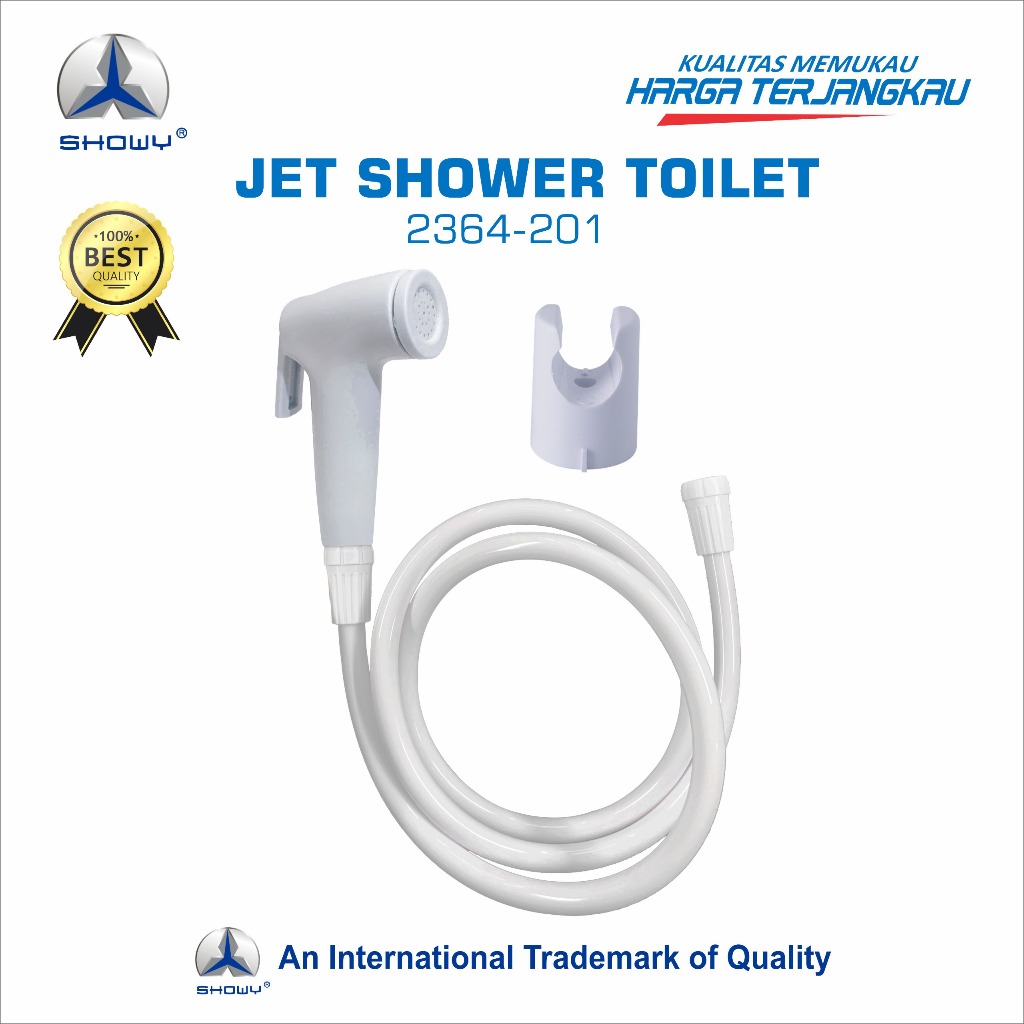 SHOWY Jet Shower Toilet Plastik PVC Putih 2364W Fullset