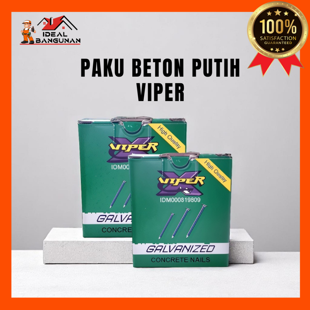 PAKU BETON PUTIH VIPER SEMUA UKURAN, 1 1/4", 1 1/2", 2", 2 1/2" | PAKU BETON | PAKU | PAKU BETON PUT