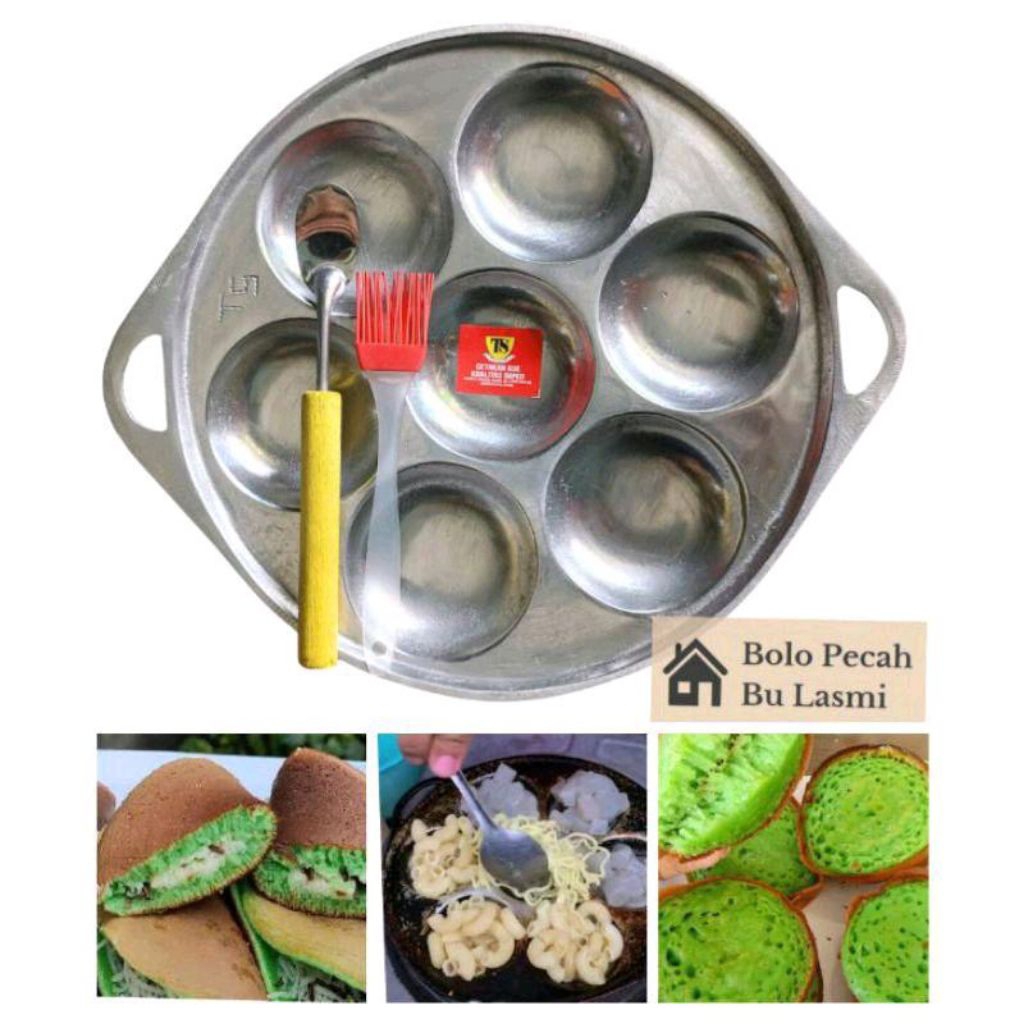 BL - Cetakan Serabi CEPER JUMBO 7 Lubang / Cetakan Kue Kamir Dorayaki Apem Selong / Cetakan Surabi /