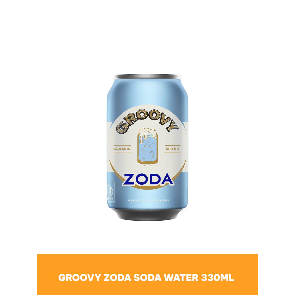 GROOVY ZODA SODA WATER 330ML | ZODA BIRU SODA 330ML