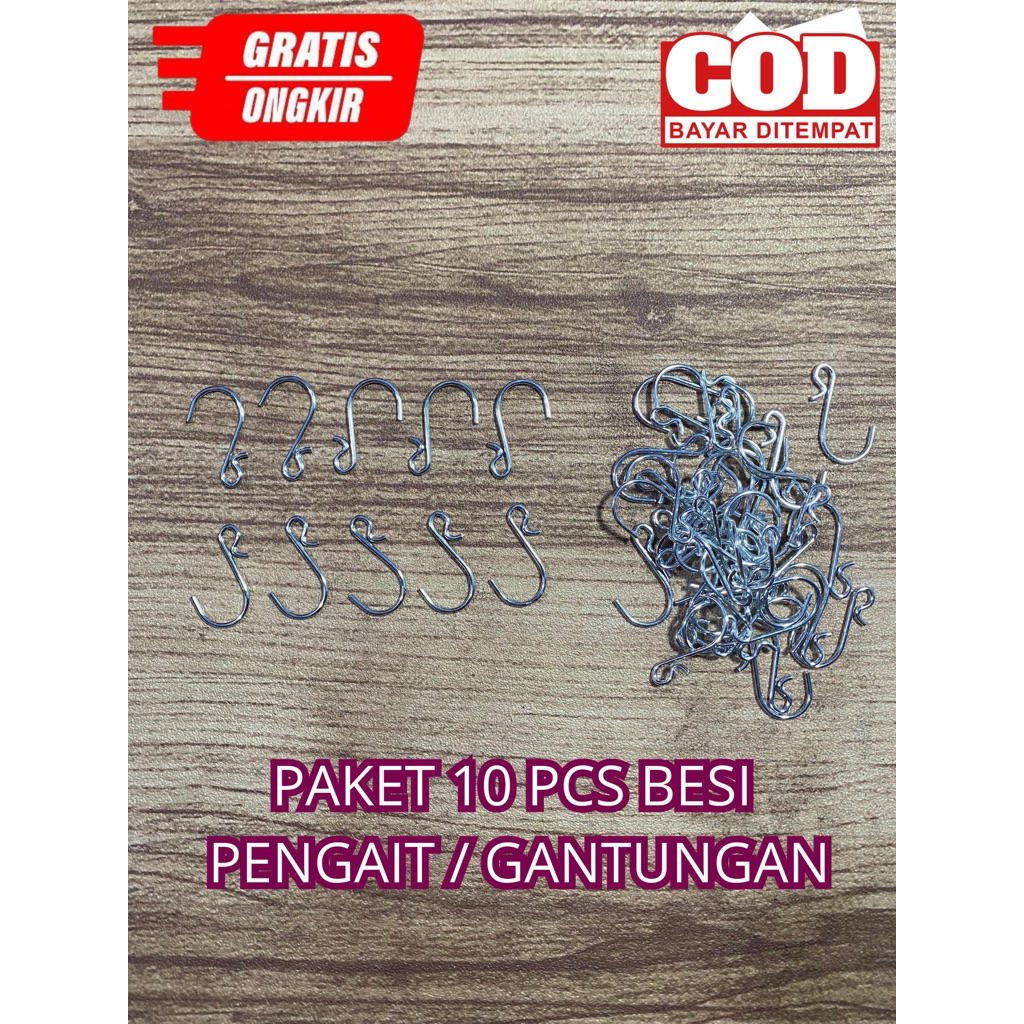 PROMO 10 PCS GANTUNGAN SNACK DISPLAY CANTOLAN BESI KAIT DISPLAY SNACK WARUNG